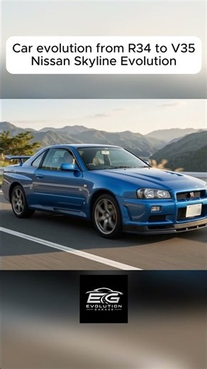 Car Evolution Of the Nissan Skyline from R34 to V35 #carevolution #nissanskyline #jdm #carhistory