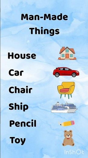 🏠 Man-Made vs Natural Things | Learning Video for Kids | EVS Shorts