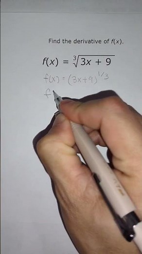 Derivative of cube root function #math #calculus #derivatives #differentiation