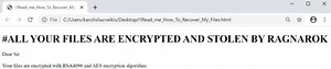 .thor Virus File (Ragnarok Ransomware) - Remove and Decrypt Files