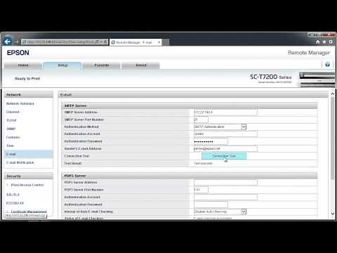 Epson SureColor T-Series Printers - Scan to Email Setup