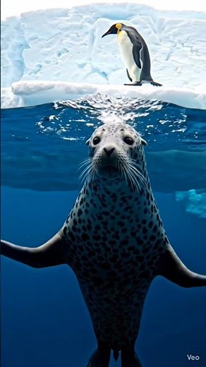 The Ocean's Silent Killer 🐆 (Sea Leopard)