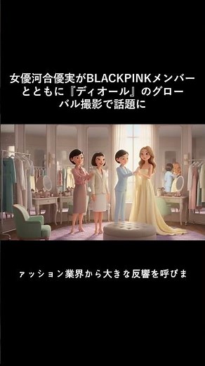 女優河合優実がBLACKPINKメンバーとともに『ディオール』のグローバル撮影で話題に