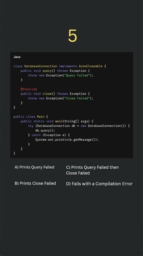 Java try with resource tricky question