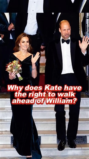 Why does Kate have the right to walk ahead of William? #william #kate #princesskate #meghan