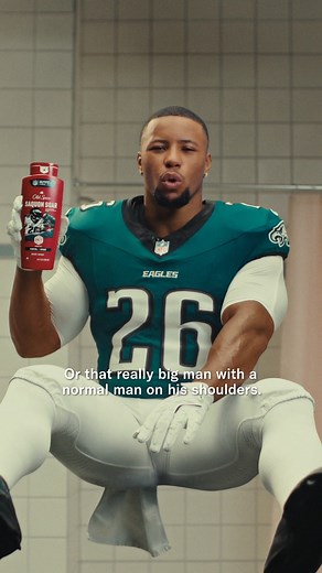Saquon is training to smell good and hurdle your teams biggest defender or two of them. | Old Spice