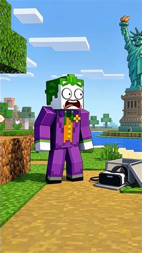 NEVER Let Joker Play Minecraft VR! 🦇🕸️ 😂 #Joker #Batman #SpiderMan
