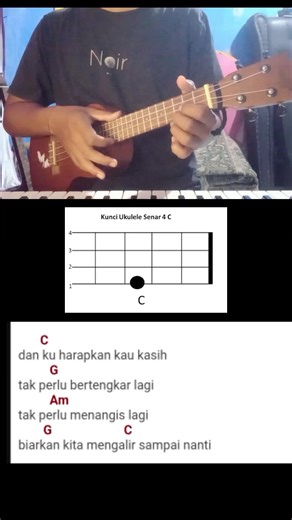 Puisi adinda || ukulele tutorial part2 #puisiadinda #noah #ukuleletutorial #ukulele #fyp