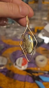 Wire wrapping in progress 🤪 . . . . . #wirewrap #wirewrapping #wirebending #wireart #unique #oneofakind #imakethings #makersgonnamake #smallbusiness #smallbusinesscheck #crystals #jewelrymaking | Kristy Rotkiske