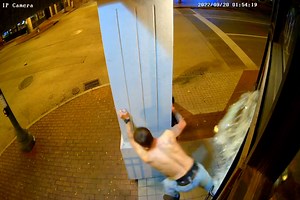 7.3K views · 60 reactions | Surveillance video courtesy of Bar 101 shows a man breaking the glass in the door of the Charleston bar on Capitol Street. Metro 911 says a man was arrested after police responded and chased the suspect, who jumped into the river. Latest online story: https://wchstv.com/news/local/suspect-taken-into-custody-after-kicking-in-glass-at-bar-pursuit-and-jumping-into-river | WCHS Eyewitness News | Facebook