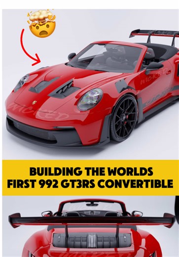 The world’s first 992 gt3rs convertible is here.. and it’s almost done! #wickedmotorworks #porsche #gt3rs