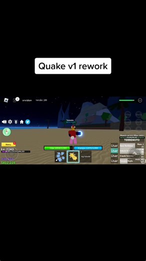 Quake V1 Rework in Roblox Blox Fruits - Abilities Showcase