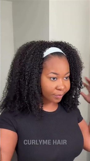 Cute, quick and easy low tension hairstyle☺️#curlymehair #curlyhair #halfwig #wigs #naturalhair