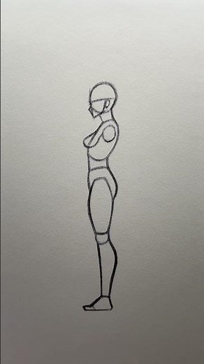 How to draw Female Body Side View ⭐️Tutorial⭐️ #art #tutorial #howtodraw #drawing #sketch #draw