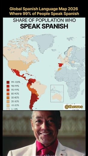 Spanish Speakers Around the World 🌎 | Countries Where Spanish Is Most Spoken 2026 Map #bilingual