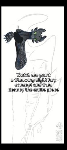 Titanwing Night Fury Artwork Speedpaint