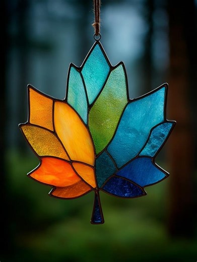 Monstera Leaf Stained Glass Pattern, Modern Suncatcher Template (digital Download) - Etsy