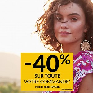 😍😱 -40% sur toute votre commande dès 2 articles commandés* ! Activez le code 499026 pour profiter de l'offre sur le site : https://bit.ly/3vxLPGB *voir conditions sur le site | Blancheporte.fr
