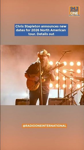 Chris Stapleton announces new dates for 2026 North American tour.