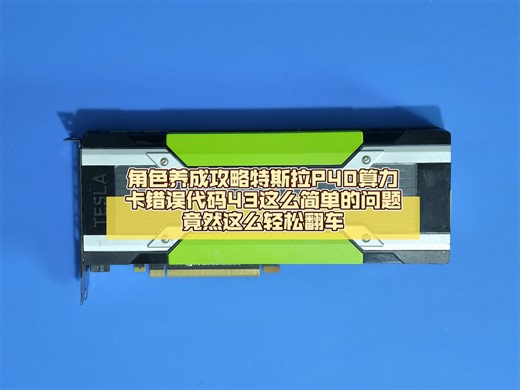 特斯拉P40算力卡错误代码43这么简单的问题竟然这么轻松翻车