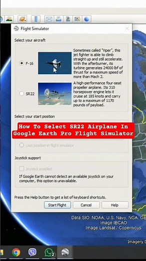 How To Select SR22 Airplane In Google Earth Pro Flight Simulator #googleearthpro #flightsimulator