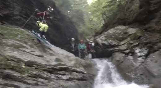 WATCH: Extreme Ski Canyoning Should Be The New Summer Sport