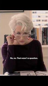 That wasn’t a question #thedevilwearsprada #annehathaway #emilyblunt #merylstreep #stanleytucci