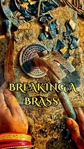 An artisan breaking a brass mould with patience and precision—revealing the masterpiece hidden within. Every strike is a rhythm of tradition, skill, and heritage passed down through generations. This moment captures the beauty of craftsmanship where raw metal transforms into timeless art. #BrassArt #DhokraArt #ArtisanLife #HandcraftedLegacy #TraditionalCraft #TribalArtIndia #CraftedWithPassion #MadeInIndia #HeritageCrafts #BehindTheArt #BrassSculpture #IndianCraftsmanship #CraftsOfIndia #metalar