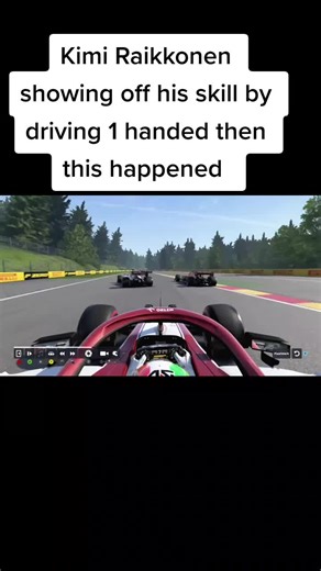 Kimi Raikkonen driving 1 handed 😱 #fyp #foryou #gaming #f1