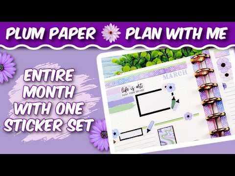 Plan With Me✨ Plum Paper Vertical Priorities Planner March Setup