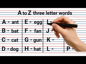 A to Z Three Letter Words for Kids | Easy English Learning | Alphabet Words | Three letter words | 3