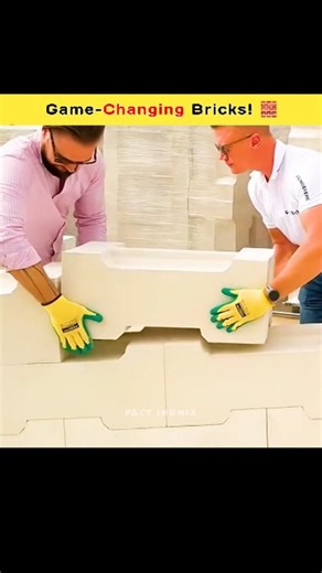 Fact Inomix on Instagram: "No Cement Walls?! 😱 Discover the incredible Block Bricks technology — building strong, fireproof walls without cement or glue! These dry wall blocks, made from perlite, lock perfectly with each other, making construction faster, safer, and more efficient. In just one day, an entire house can be built using this revolutionary method. dry wall technology, block bricks, fast construction, fireproof walls, perlite bricks, innovative building, easy construction, building h