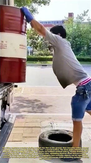 Work Smarter: The Genius Tire Trick for Effortless Loading