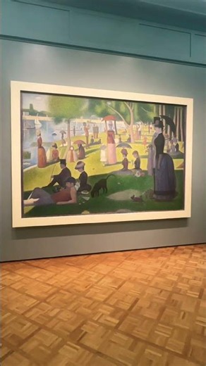 A Sunday Afternoon on the Island of La Grande Jatte by Seurat at the Art Institute of Chicago