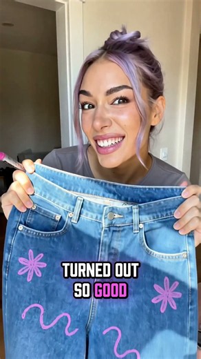 DIY Painted Jeans with Acrylic Paint Pens