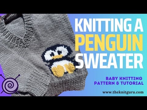 How to knit a Penguin jumper - baby knitting pattern