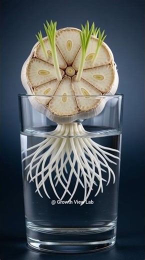 Garlic Timelapse: From Clove to Full Growth | Ultra-Realistic 4K Plant Growth#GarlicTimelapse#shorts