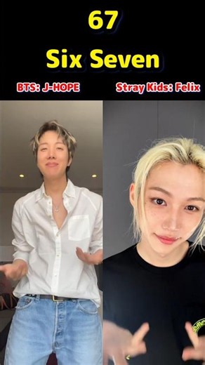 BTS J-HOPE vs STRAY KIDS FELIX 67 Six Seven dance challenge
