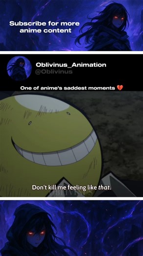 One of anime’s saddest moments 💔 || Anime Title: Assassination Classroom