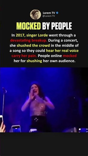 Lorde's Most Misunderstood Moment #shorts