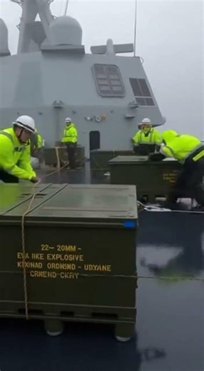 Rough Seas & Readiness: Crew Secures Cargo Amid Stormy Conditions #ShipSafety #OceanDuty