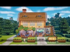Minecraft | How to Build a Cafe (with Sugar Cane Farm) | Tutorial