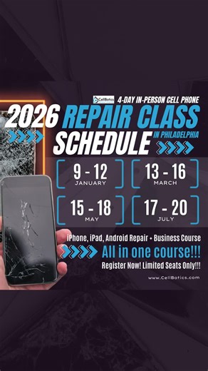 Want to learn how to repair iPhones, Samsungs, Androids, and iPads? Our 4-DAY IN-PERSON Cell Phone Repair Class in Philly is PERFECT for you! This beginner-friendly course teaches you how to fix all those devices, PLUS you'll get the business know-how to start your own business or launch your repair career. We'll guide you EVERY STEP of the way! Bring ANY broken iPads and/or cell phones to class (seriously, NO LIMIT!)and our awesome instructor, Surera Ward, will help you bring them back to life.