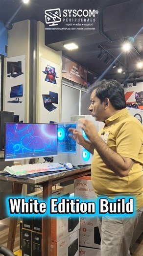 Syscom Peripherals | Gaming PC Store in Surat on Instagram: "White Gaming & Photo / Video Editing PC 🔹 Processor: AMD Ryzen 5 3400G with Radeon RX Vega 11 Graphics 🔹 Motherboard: MSI B450M-A Max II 🔹 RAM: G.Skill Ripjaws V 8GB DDR4 3200MHz 🔹 Storage: Biwin NV3500 512GB PCIe 3.0 NVMe M.2 SSD 🔹 Power Supply: ZEBRONICS VS550Z RGB 550W Gaming PSU 🔹 Cabinet: Zebronics Zeb-Leon Pro RGB Cabinet (White) 🔹 Keyboard & Mouse: ZEBRONICS Transformer USB Gaming Combo (White) 🔹 Monitor: FINGERS LED Mon