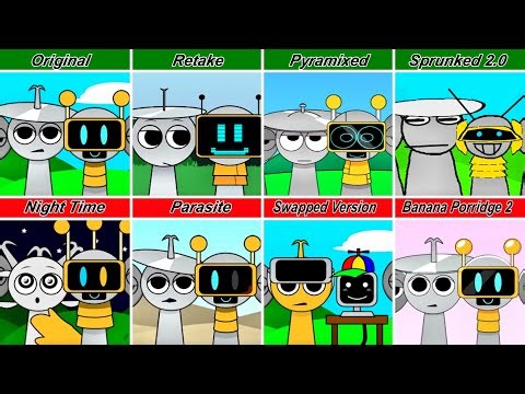 Mix all Clukr and Fun Bot in Sprunki incredibox | From Sprunki Original vs Sprunki Retake vs Spru...