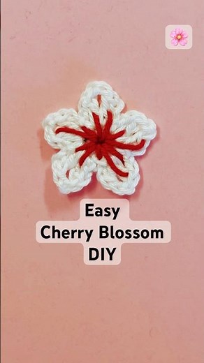Easy Crochet Cherry Blossoms 🌸 | Beginner-Friendly DIY in Minutes! #crochet #diy #easycraft