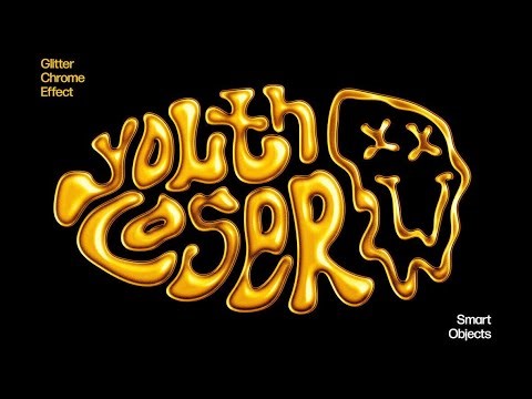 Glitter Chromatic Text Effect Stock Graphics Download