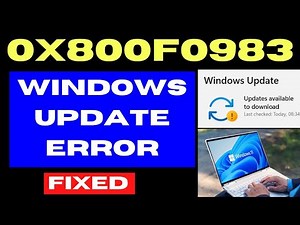 Windows update error Code 0x800f0983 on Windows 11 / 10 Fixed
