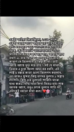 একটা ভাইয়া লিখেছিলো, ২০১৮ সালে একটা মেয়ের সাথে পরিচয় হয়! তারপর...❤🌺#viralvideo #viralshorts