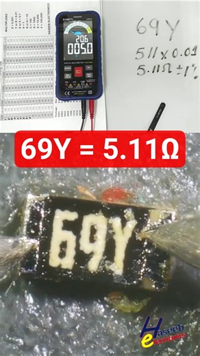 69Y EIA-96 / E96 SMD Code Resistor Explained | 5.11Ω Precision Resistor #Shorts